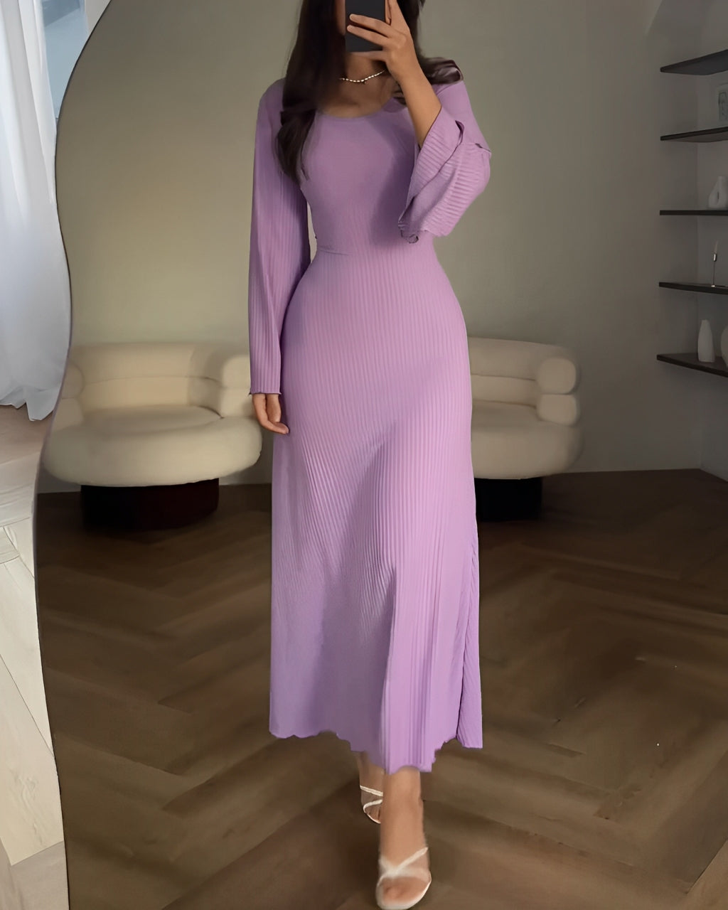 Elegante gebreide jurk